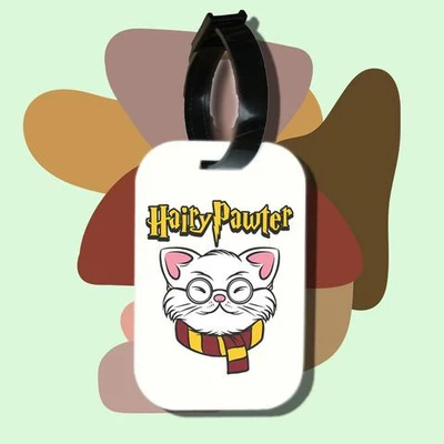 Thẻ hành lý cho túi xách balo du lịch in hình Cat Lover series - Hairy Pawter (nhiều màu)