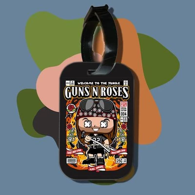 Thẻ hành lý cho túi xách balo du lịch in hình pop culture cartoon series - Guns n roses (nhiều màu)