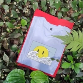 Áo thun tay ngắn unisex Chodole cho cả nam và nữ, chất liệu vải cotton in hình Smile and rise (nhiều màu)