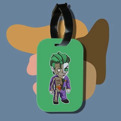 Thẻ hành lý cho túi xách balo du lịch in hình Half Skeleton series - Joker (nhiều màu)