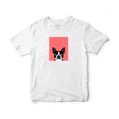 Áo thun in hình Boston terrier giảm giá shock