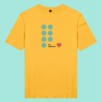 Áo thun tay ngắn unisex Chodole cho cả nam và nữ, chất liệu vải cotton in hình Be Different