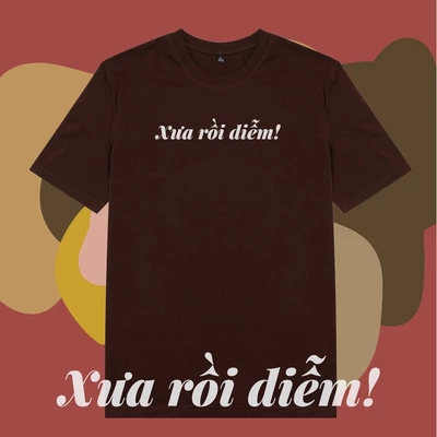 Áo thun tay ngắn unisex Chodole cho cả nam và nữ, chất liệu vải cotton in chữ ngôn ngữ Saigon Xưa rồi diễm (nhiều màu)