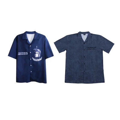Áo Sơ Mi Tay Ngắn GREY SHIRT/ BLUE WARRIOR SHIRT iMA God Breaker (iGB Shirt)