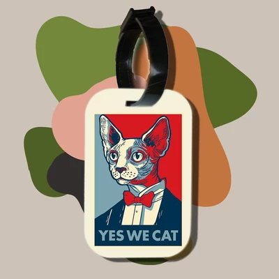 Thẻ hành lý cho túi xách balo du lịch in hình Cat Lover series - yes we cat (nhiều màu)