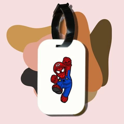 Thẻ hành lý cho túi xách balo du lịch in hình Super Heroes - Spider Plumber (nhiều màu)