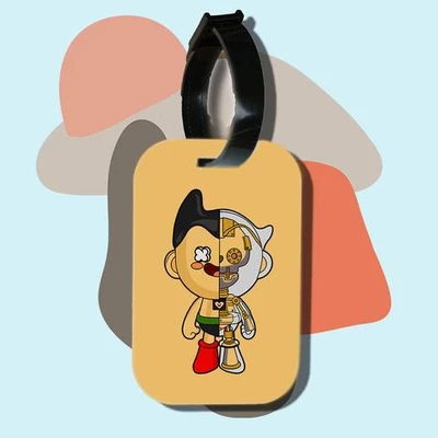 Thẻ hành lý cho túi xách balo du lịch in hình Half Skeleton series - Astroboy (nhiều màu)