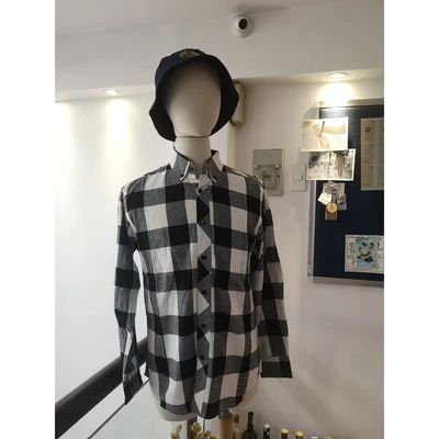 Áo sơ mi sọc flannel shirt - sọc caro đen trắng ( Clearance)