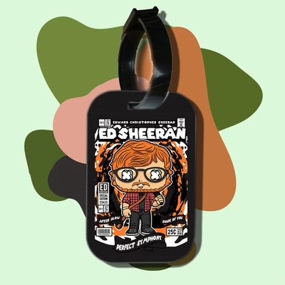 Thẻ hành lý cho túi xách balo du lịch in hình pop culture cartoon series ed sheeran (nhiều màu)