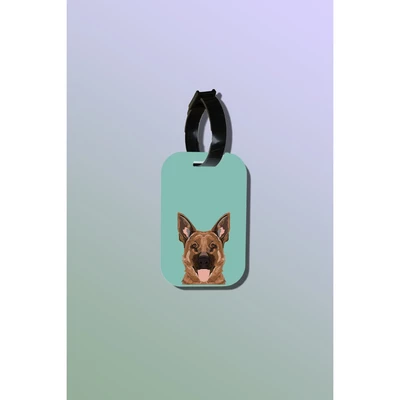 Tag hành lý loại thẻ hành lý làm bằng gỗ ép cán nhựa cao cấp in hình thú cưng Pet Lovers - German Shepherd