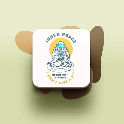 Miếng lót ly uống nước chống thấm nước bảo vệ bàn khỏi đồ uống in hình dễ thương Inner peace
