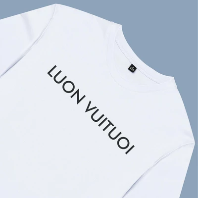 Áo thun ngắn tay unisex Chodole cho cả nam và nữ, chất liệu vải cotton in cotton 100% in chữ - Luon Vui Tuoi