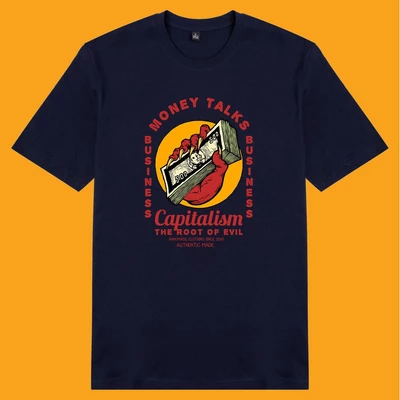 Áo thun ngắn tay unisex Chodole cho cả nam và nữ, chất liệu vải cotton in cotton in hình Root of Evil