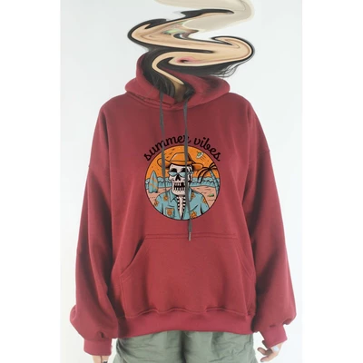 Áo hoodie unisex chodole chất liệu hoodie nỉ, đẹp form rộng cho cả nam và nữ in hình độc đáo Summer Vibes