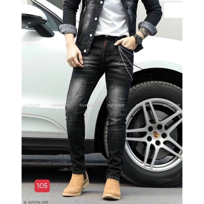 Quần jean nam quần bò chất jean bò co dãn thiết kế mới hàng chuẩn như hình