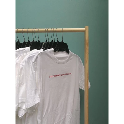 Áo thun cotton 100% in chữ Stay hungry, stay foolish