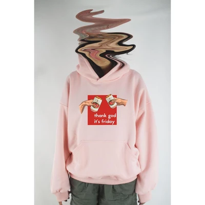 Áo hoodie unisex chodole chất liệu hoodie nỉ, đẹp form rộng cho cả nam và nữ in hình độc đáo Thanks God, It's Friday