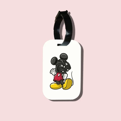 Thẻ hành lý chodole loại tag hành lý làm bằng gỗ ép cán nhựa cao cấp cho túi xách balo du lịch in hình Darth Mouse