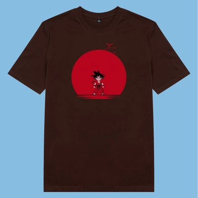 Áo thun ngắn tay unisex Chodole cho cả nam và nữ, chất liệu vải cotton in cotton in hình Dragonball - Red moon