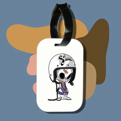 Thẻ hành lý cho túi xách balo du lịch in hình funky cartoon series - skull head (nhiều màu)
