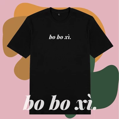 Áo thun tay ngắn unisex Chodole cho cả nam và nữ, chất liệu vải cotton in chữ ngôn ngữ Saigon Bo bo xì (nhiều màu)