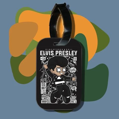 Thẻ hành lý cho túi xách balo du lịch in hình pop culture cartoon series elvis presley (nhiều màu)