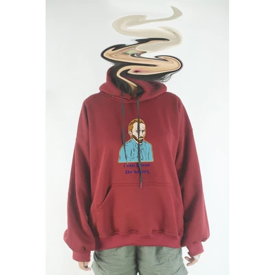 Áo khoác hoodie unisex cotton hình Van Gogh - I can't hear the haters (nhiều màu)