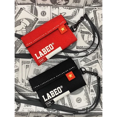 LBA02 Ví Labeo Ví mini ngắn cầm tay nam nữ kèm dây đeo cổ