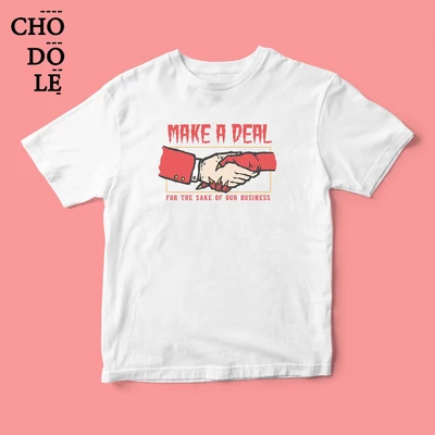 Áo thun ngắn tay unisex Chodole cho cả nam và nữ, chất liệu vải cotton in cotton 100% in hình Deal with the Devil
