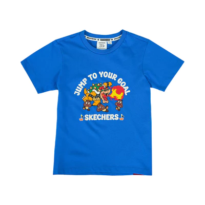 Áo Thun Tay Ngắn Trẻ Em Skechers Nintendo Super Mario Short Sleeve Tee - SL325K551-0010