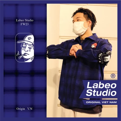 LB85 Áo sơ mi caro flannel, Labeo Studio, oversized. Local Brand