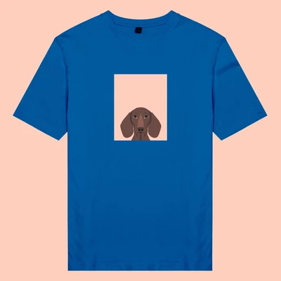 Áo thun ngắn tay unisex Chodole cho cả nam và nữ, chất liệu vải cotton in in hình Pet Lover - Dachshund