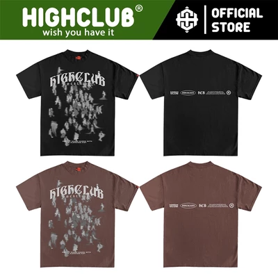 Áo Thun GREY PEOPLE Tay Lỡ Unisex Nam/Nữ ĐEN/NÂU Cổ Tròn - HIGHCLUB Brand Chính Hãng