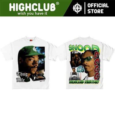 Áo Thun SNOOP DOG Tay Lỡ Unisex Nam/Nữ TRẮNG Cổ Tròn - HIGHCLUB Brand Chính Hãng