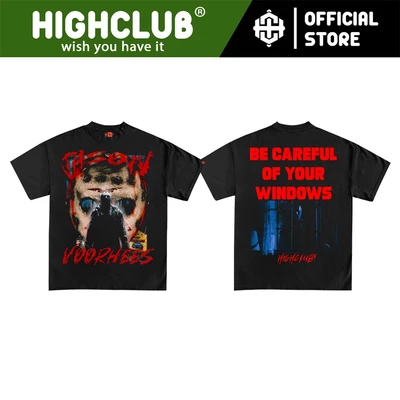 Áo Thun JASON Tay Lỡ Unisex Nam/Nữ ĐEN Cổ Tròn - HIGHCLUB Brand Chính Hãng