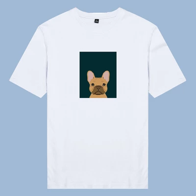 Áo thun ngắn tay unisex Chodole cho cả nam và nữ, chất liệu vải cotton in in hình Pet Lover Corgi - Silly French Bulldog