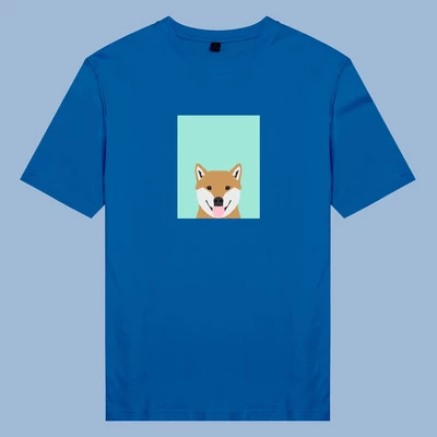 Áo thun ngắn tay unisex Chodole cho cả nam và nữ, chất liệu vải cotton in in hình Pet Lover - Shiba Inu