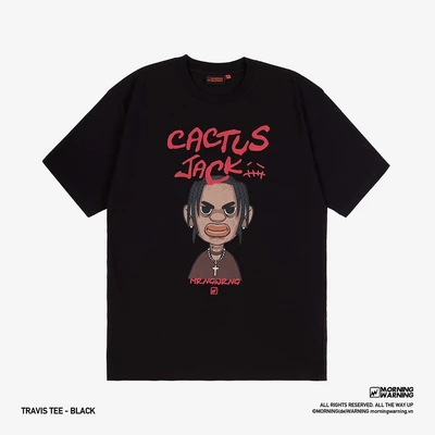Áo thun Morning Warning Travis Tee - Áo Thun Unisex Form Rộng Tay Lỡ Oversize Cotton 100% Local Brand