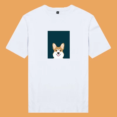 Áo thun ngắn tay unisex Chodole cho cả nam và nữ, chất liệu vải cotton in in hình Pet Lover Corgi
