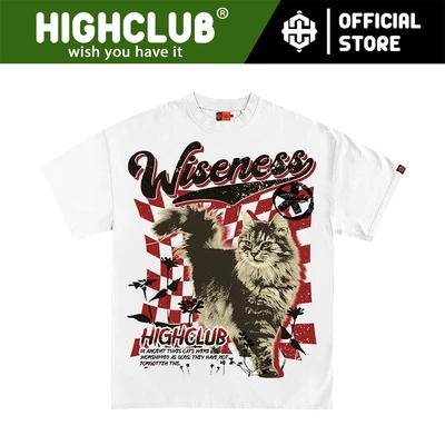 Áo Thun HIGHCLUB YOTC 1 Tay Lỡ Unisex Nam/Nữ TRẮNG Cổ Tròn - HIGHCLUB Brand Chính Hãng