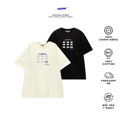 Áo thun tay lỡ nam nữ cotton thoáng mát Weeé Oops Tee - XXME – Đen / Be
