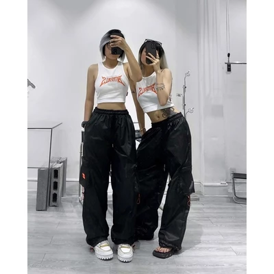 Quần cargo dù túi hộp / áo tanktop - BITTER PILLS