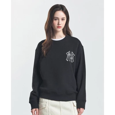 MLB - Áo sweatshirt unisex cổ tròn tay dài Basic Mega Logo Over Fit_3AMTB0744-50BKS