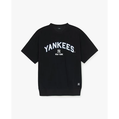 MLB - Áo thun unisex cổ tròn tay ngắn Varsity Lettering_3ARSV0153-50BKS