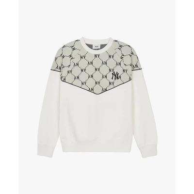 MLB - Áo sweatshirt unisex cổ tròn tay dài Jacquard Dia Monogram_3AMTM1144-50CRS