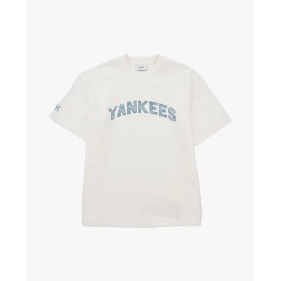 MLB - Áo thun unisex Denim Like Lettering Monogram_3ATSM1153-50IVS