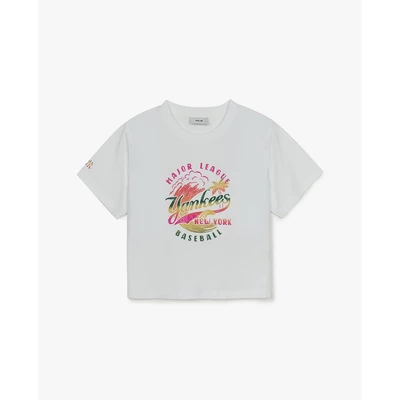 MLB - Áo thun nữ cổ tròn tay ngắn Summer Vintage_3FTSX0153-50WHS