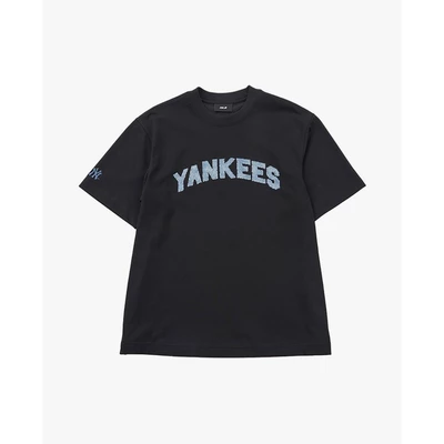 MLB - Áo thun unisex Denim Like Lettering Monogram_3ATSM1153-50BKS