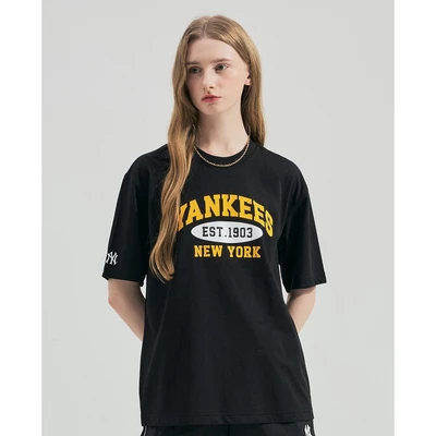 MLB - Áo thun unisex cổ tròn tay ngắn Summer Varsity Functional_3ATSV0843-50BKS
