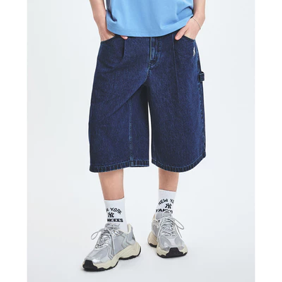 MLB - Quần shorts jeans nam Basic Small Logo_3ADPB0153-50INS